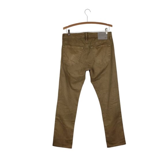 AG Adriano Goldschmied Tellis Modern Slim Casual Pants Dark Khaki Mens Size 30 - Picture 2 of 9